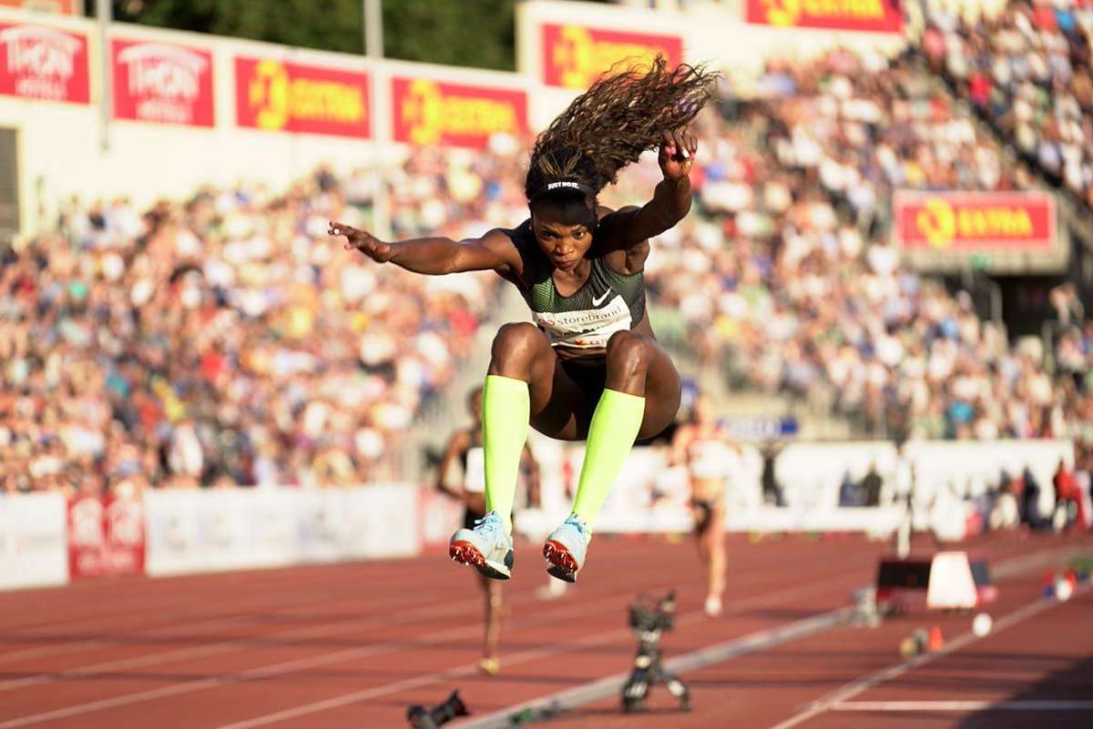 Caterine Ibargüen ganó en Oslo y lidera el ranking mundial de la temporada