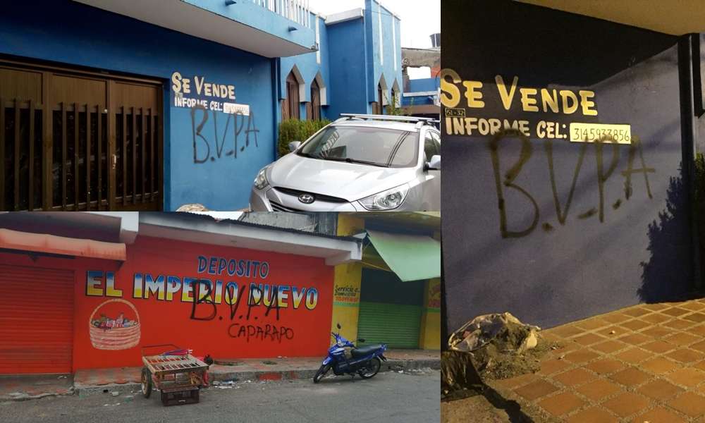 El temor crece en Montelíbano, en pleno casco urbano pintaron grafitis de ‘Los Caparrapos’