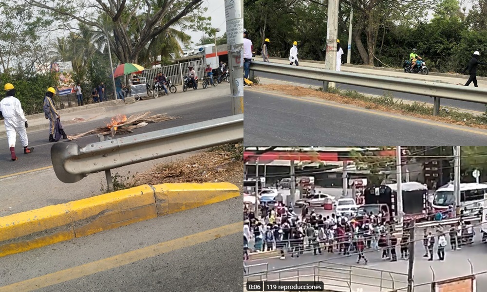 En video, se arrebataron ‘Los Capuchos’ y bloquearon la vía Cereté – Montería