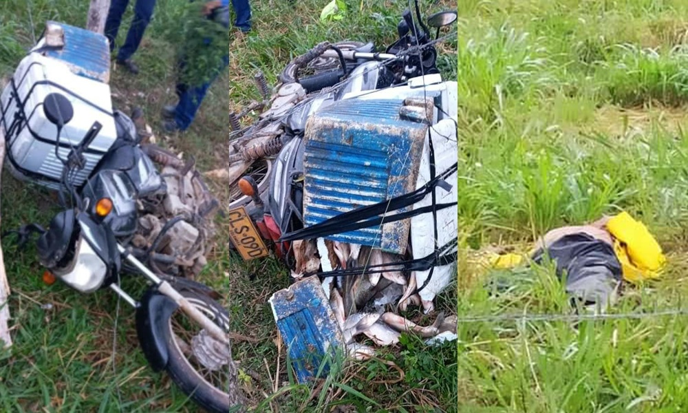 Vendedor de pescados se mató tras accidentarse en la vía Sahagún – Pueblo Nuevo