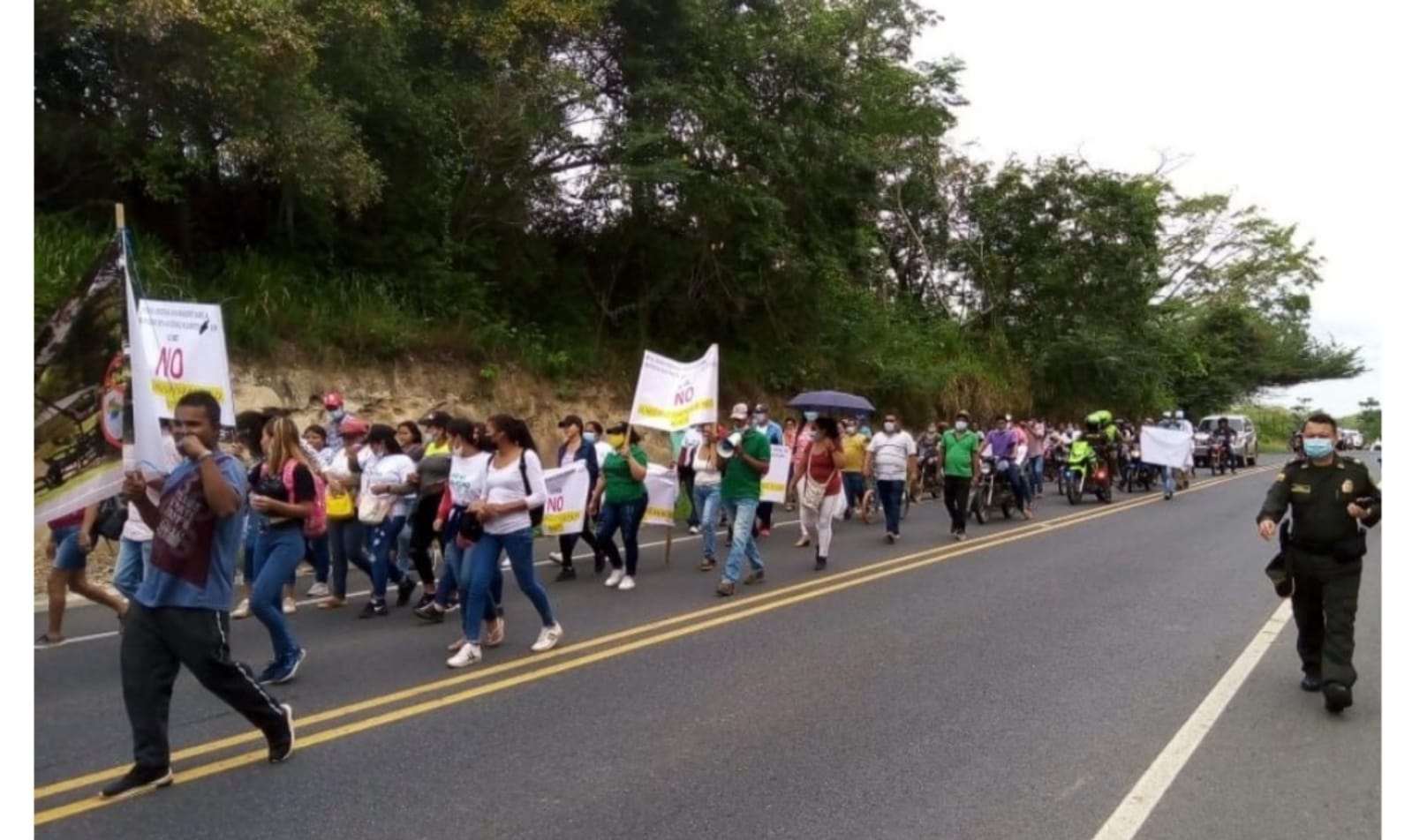 No piensan quedarse callados, comunidad de Patio bonito volvió a salir a las calles en contra del relleno sanitario