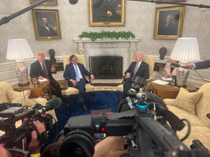 Primera foto de Gustavo Petro y Joe Biden en la Casa Blanca