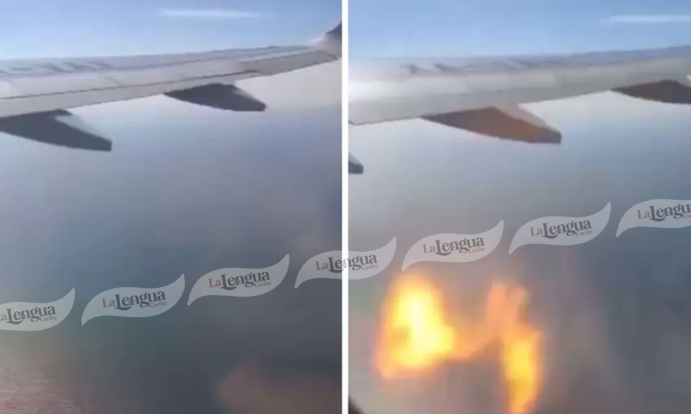 Video aterrador: Turbina de avión explotó en pleno vuelo