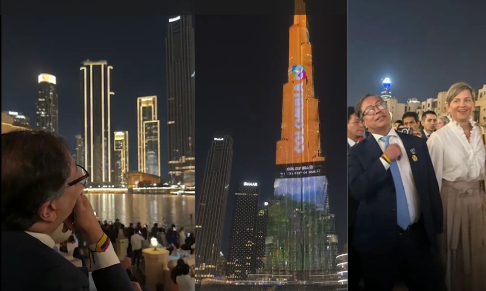 ‘Colombia, el país de la belleza’: Petro proyecta en el Burj Khalifa‘ video promocional del país, le llueven aplausos y críticas