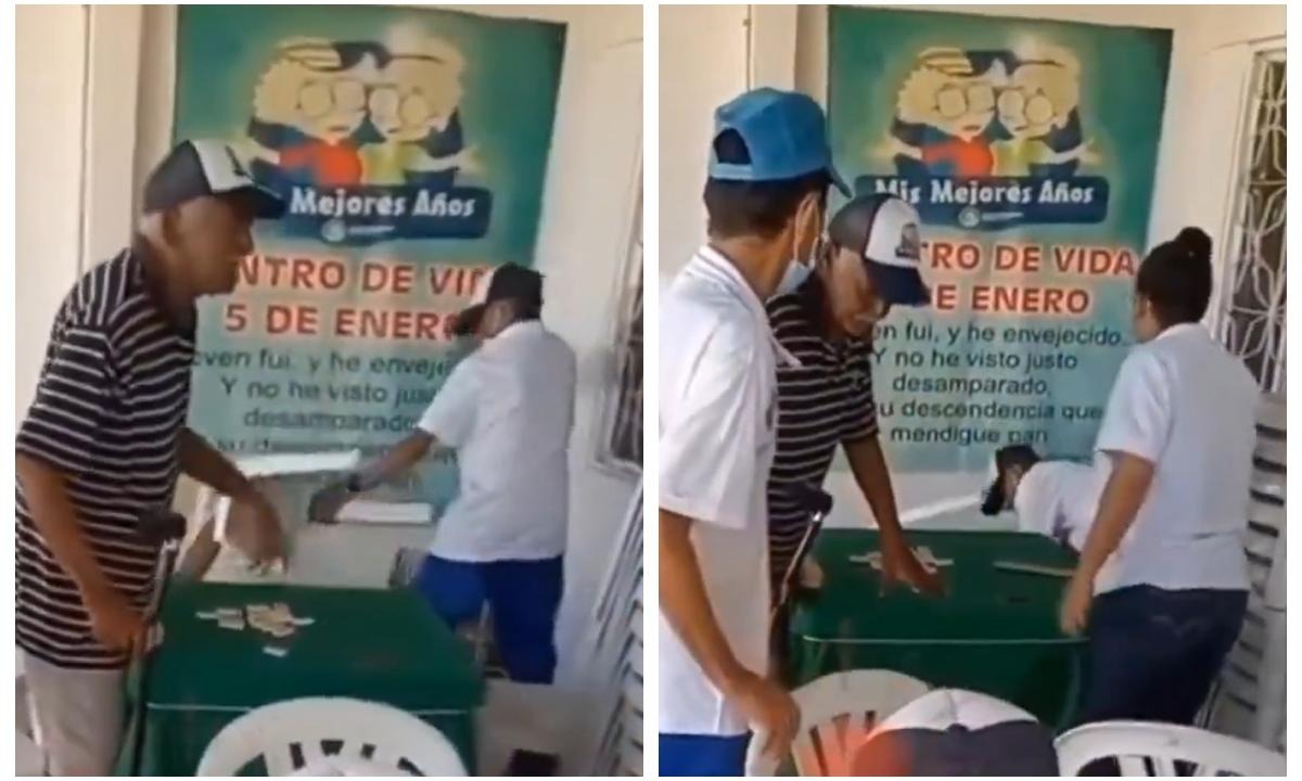 “Abuelo cuidao”: con silla en mano adultos mayores se agarraron a golpes durante partida de dominó