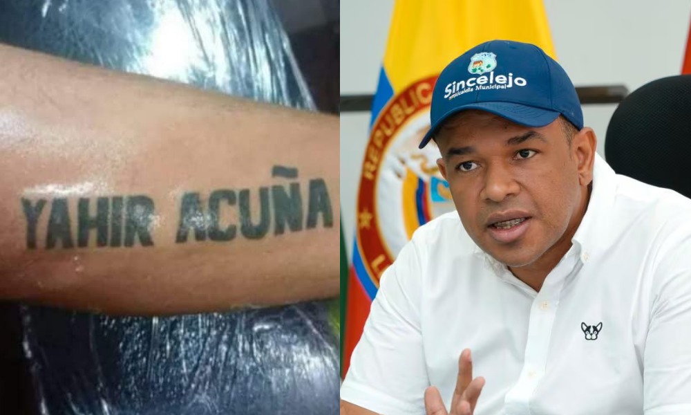 En Sincelejo se estarían tatuando el nombre del alcalde Yahir Acuña ¿Usted lo haría?