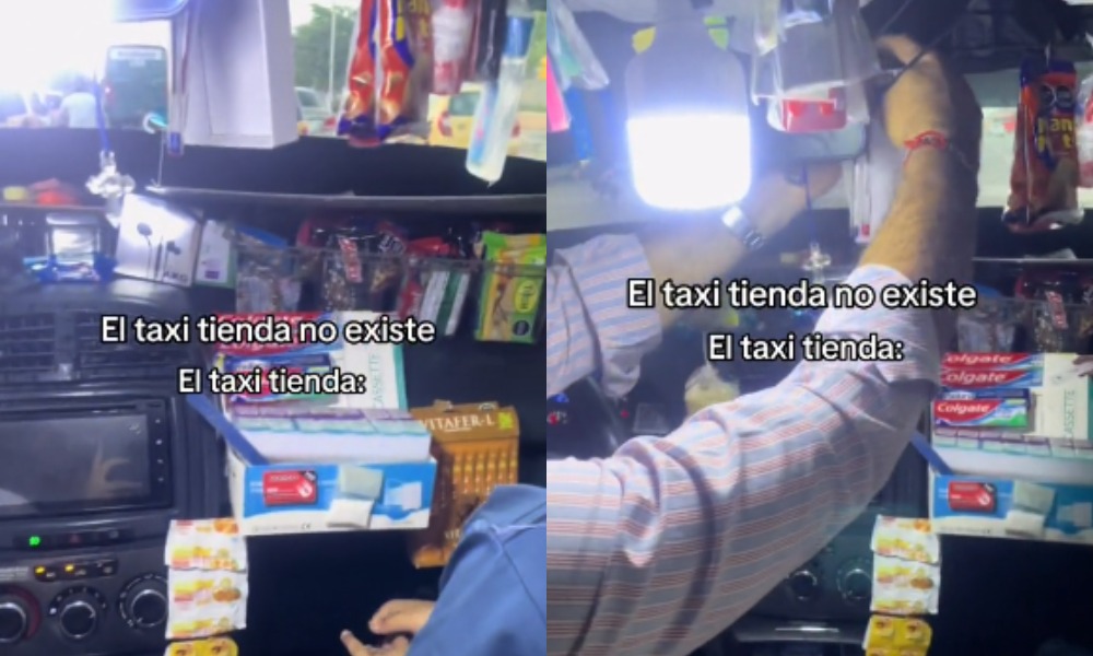 «Pregunte por lo que no vea»: Taxista montó una tienda en su carro, con él consigue lo que menos se imagina