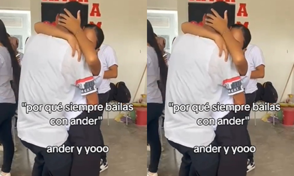 ¡Amistad y ritmo! dos estudiantes llenan de alegría el Día del Amor y la Amistad con un baile espectacular