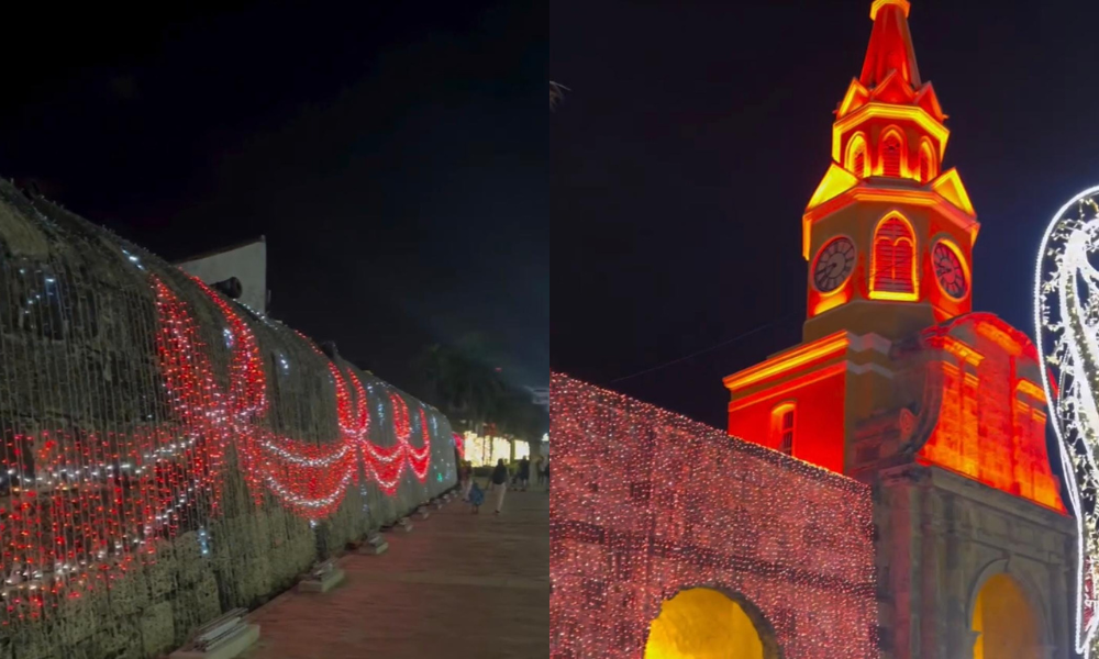 Los turistas quedaron enamorados de la hermosa decoración de las Murallas de Cartagena