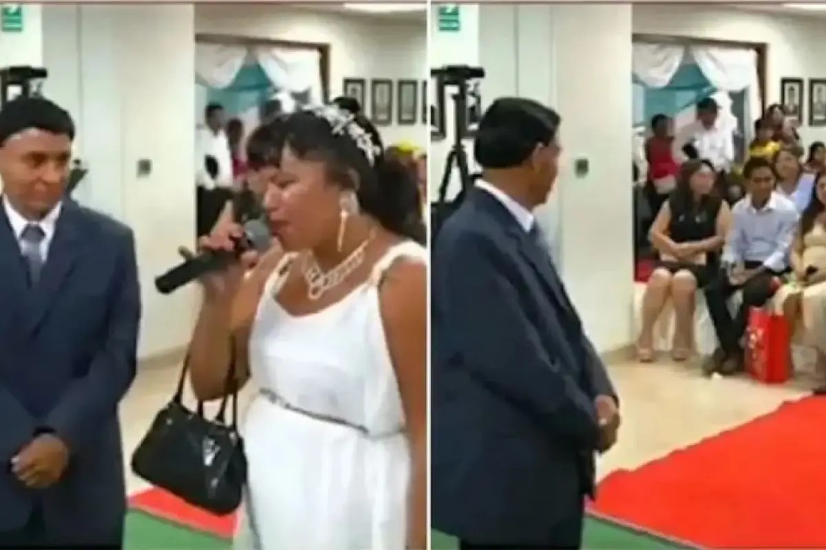 «Perdónenme a todos, no acepto»: mujer sale corriendo y abandona a su bello novio en pleno matrimonio